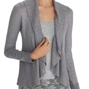 White House Black Market Gray Shawl Collar Cardigan